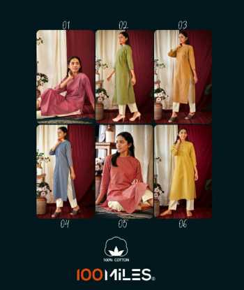 100 miles Samara Kurtis with pant catalog wholesale price