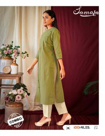 100 miles Samara Kurtis with pant catalog wholesale price