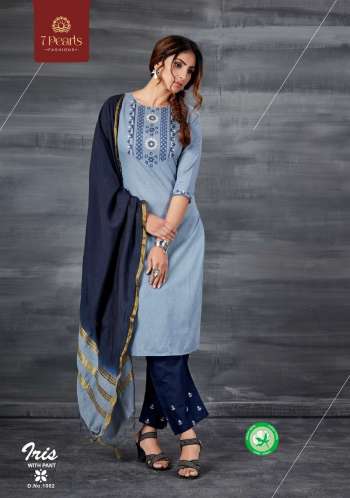 7 Pearl Iris kurtis with pant and Dupatta