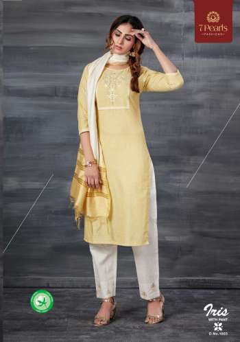 7 Pearl Iris kurtis with pant and Dupatta