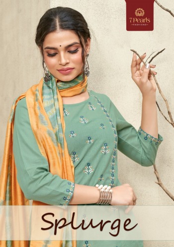 7 Pearl Splurge Cotton kurtis with pant and Dupatta