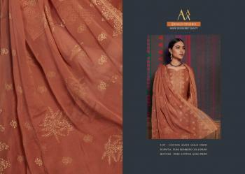 AAA Designer Studio Gold Satin Cotton Suits wholesale Price