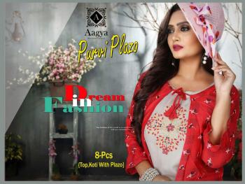 Aagya purvi Plazo Party wear rayon kurtis with palazzo wholesaler