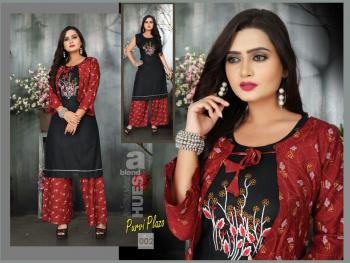 Aagya purvi Plazo Party wear rayon kurtis with palazzo wholesaler