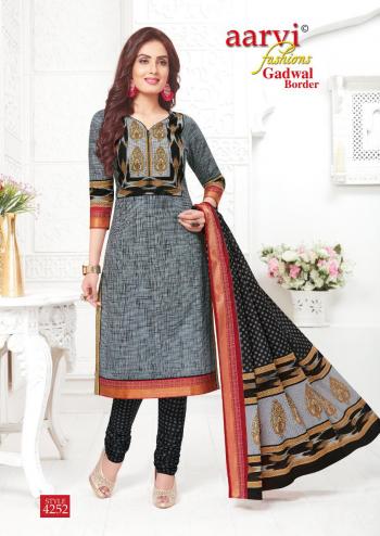 Aarvi Fashion Gadhwal Border vol 4 Cotton Dress Material Catalog