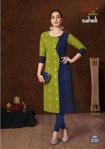 Aarvi Fashion Saheli vol 11 Cotton Kurti wholesaler