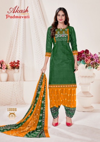 Akash Padmavati vol 10 Cotton Punjabi dress material catalog