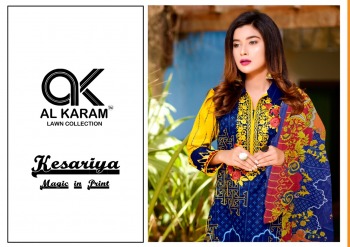 Al Karam kesariya vol 2 pakistani dress wholesale Price