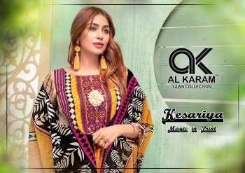 Al Karam kesariya vol 2 pakistani dress wholesale Price