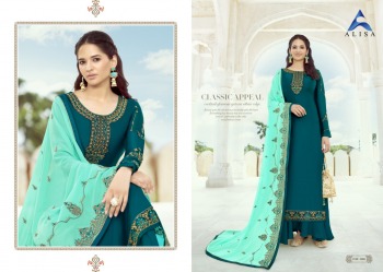 Alisa Sanchi Satin Georgette salwar kameez wholesaler