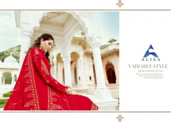 Alisa Sanchi Satin Georgette salwar kameez wholesaler