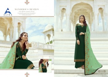 Alisa Sanchi Satin Georgette salwar kameez wholesaler