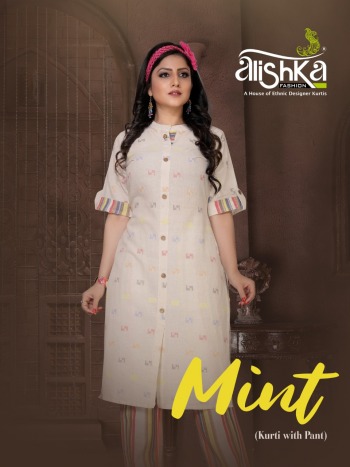 Alishka-Mint-Cotton-kurtis-with-pant-buy-wholesale-Price-1