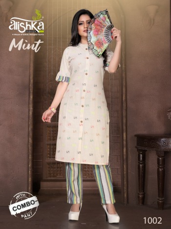 Alishka-Mint-Cotton-kurtis-with-pant-buy-wholesale-Price-4