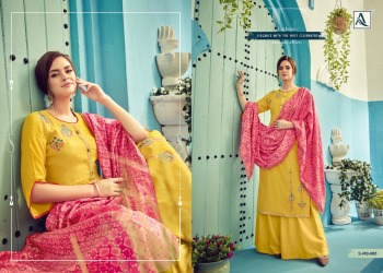 Alok Suits aakar Viscos Maslin Salwar Kamee catalog