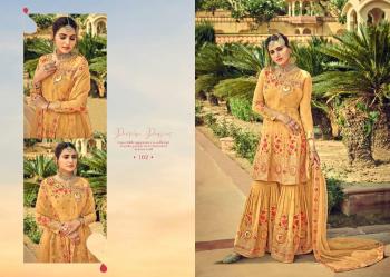 Amyra Designer Gajban Stitched Wedding Sharara Suits