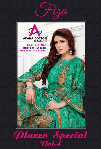 Apna Cotton Fiza vol 4 plazzo Special Dress wholesale Price