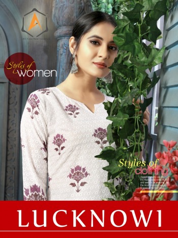 Apple Luckhnowi Chikan work kurtis with Pant catalog