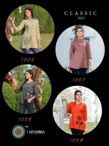 Aradhna Classic vol 4 Rayon western Tops Wholesaler