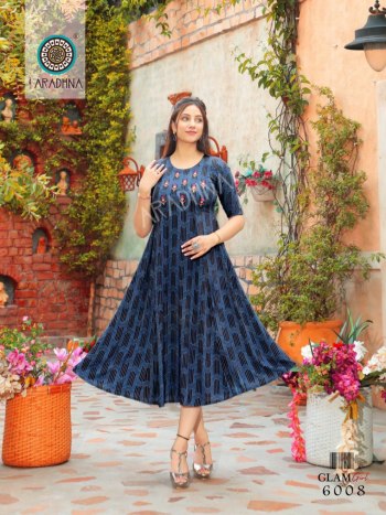 Aradhna Glam Girl vol 6 Rayon Long anarkali Kurtis wholesaler