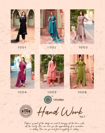 Aradhna Hand work vol 1 kurtis with Pant with Dupatta