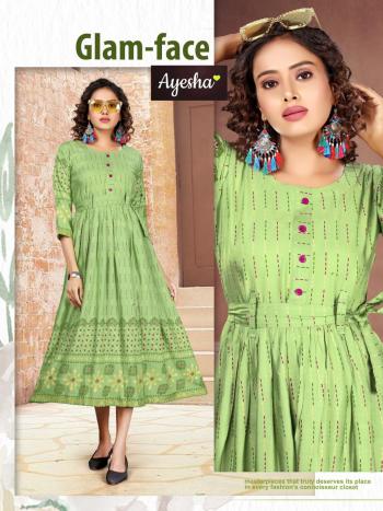 Ayesha Natasha Rayon Anarkali Kurtis catalog Wholesaler