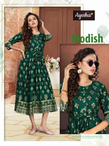 Ayesha Natasha Rayon Anarkali Kurtis catalog Wholesaler