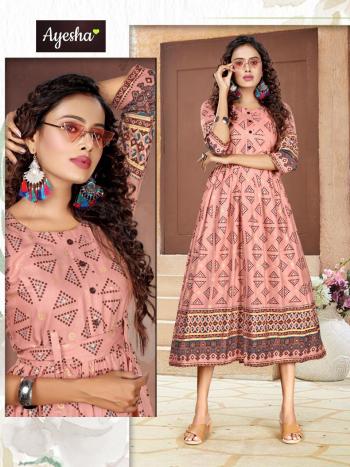 Ayesha Natasha Rayon Anarkali Kurtis catalog Wholesaler