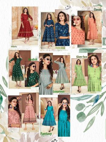 Ayesha Natasha Rayon Anarkali Kurtis catalog Wholesaler