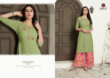 Baanvi Jannat Rayon kurtis with palazzo catalog