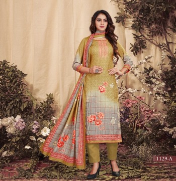 Bipson 1029 Series nargis Pashmina Woollen Salwar Kameez