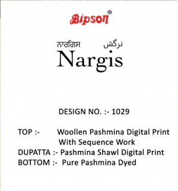 Bipson 1029 Series nargis Pashmina Woollen Salwar Kameez