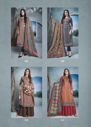 Bipson Chul Buli Pashmina Winter Woollen Suits wholesaler