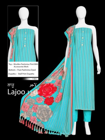 Bipson Lajoo 1148 Pashmina Woollen Salwar Kameez wholesaler