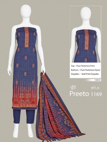 Bipson Preeto 1169 Series Pashmina Salwar Kameez wholesaler