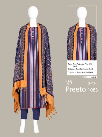 Bipson Preeto Pashmina Winter Woollen Salwar kameez