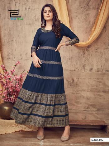 Blue Hill Leela vol 3 Rayon long gown wholesale Price