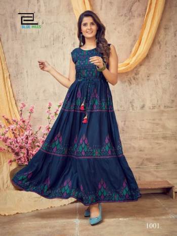 Blue Hill Poker Rayon Long Gown wholesale Price