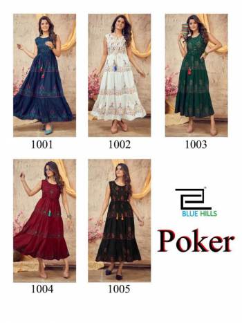 Blue Hill Poker Rayon Long Gown wholesale Price