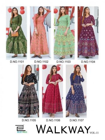 Blue Hill Walkway vol 11 Long Party wear kurtis wholesaler