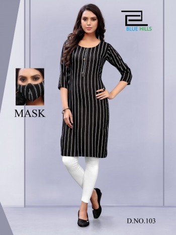 Blue Hills Anushka rayon Daily wear kurtis wholesaler