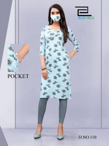 Blue Hills Anushka rayon Daily wear kurtis wholesaler