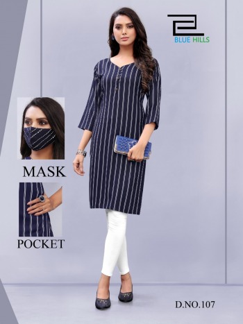 Blue Hills Anushka rayon Daily wear kurtis wholesaler