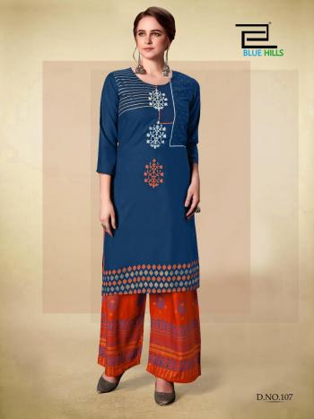 Blue Hills dream vol 8 Kurtis with palazzo wholesaler