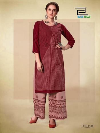 Blue Hills dream vol 8 Kurtis with palazzo wholesaler