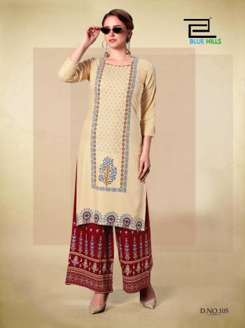 Blue Hills dream vol 8 Kurtis with palazzo wholesaler