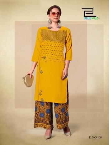 Blue Hills dream vol 8 Kurtis with palazzo wholesaler