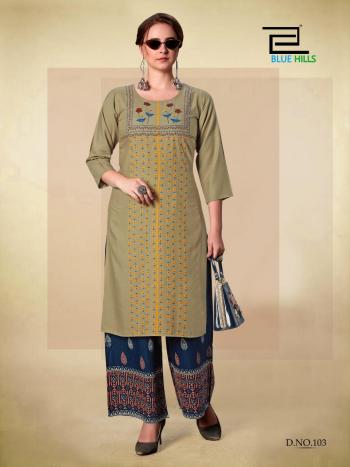 Blue Hills dream vol 8 Kurtis with palazzo wholesaler