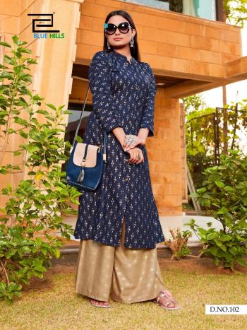 Blue Hills Iktara vol 1 Rayon Kurtis wholesaler