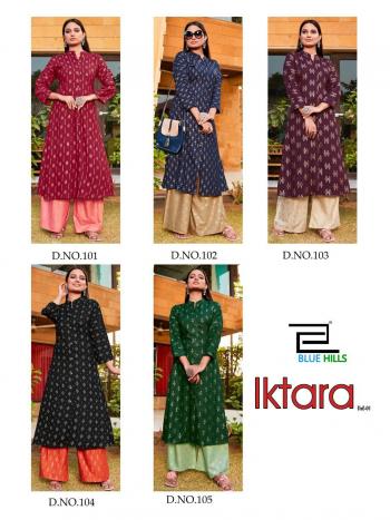 Blue Hills Iktara vol 1 Rayon Kurtis wholesaler